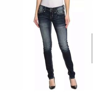 ROCK REVIVAL Henna Embellished Skinny Jeans Size 32